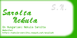 sarolta nekula business card